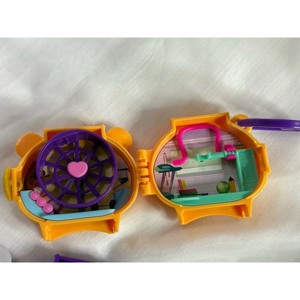 Lot Of 2 Polly Pocket Pet Connects Panda And Hamster Compact Playset 2021